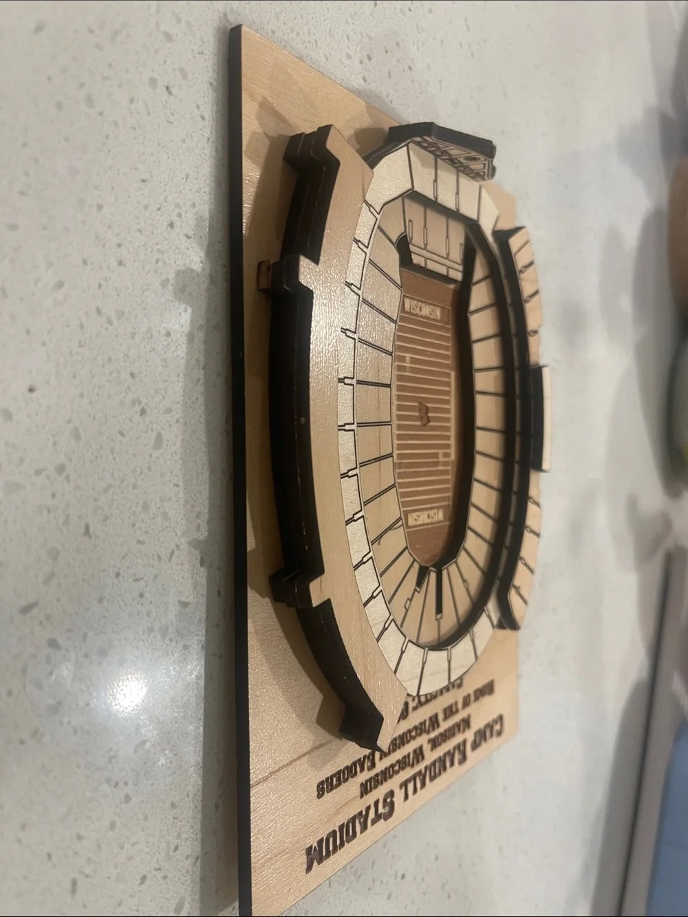 Camp Randall Stadium Wood Stadium Map Plaque - Natural Wood
